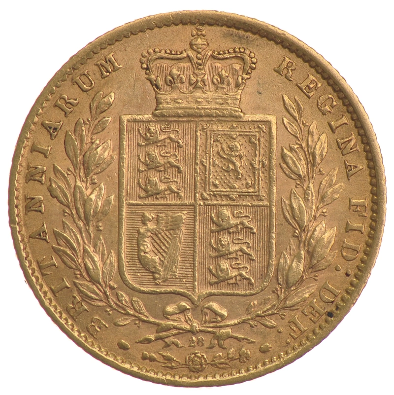 Pièce Souverain Or Victoria Tête Jeune et Écusson Notre Choix
