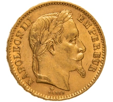 20 Francs Or Napoléon III Tête Laurée 1867 A