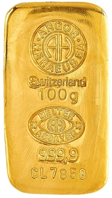 Lingot d'Or 100g Argor-Heraeus