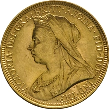 Pièce Souverain Or 1895 Victoria Tête Vieille M