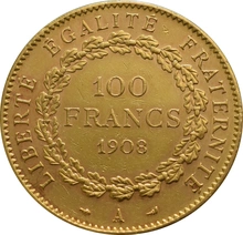 Pièce 100 Francs Or Génie 1878 à 1913