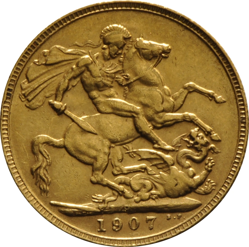 Pièce Souverain Or 1907 Édouard VII P