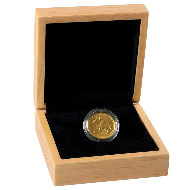 Pièce Souverain Or Île de Man dans un Coffret Cadeau 