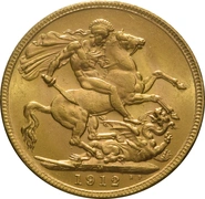 Pièce Souverain Or 1912 (M)