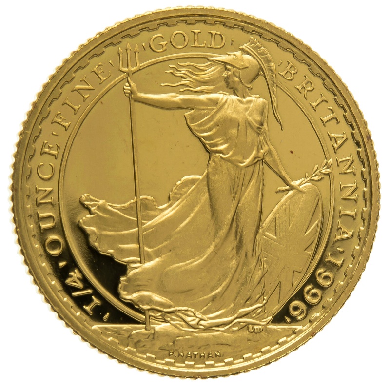 1996 Quarter Ounce Proof Britannia Gold Coin