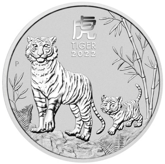 Pièce Perth Mint Lunar Argent 1 Kilo 2022 Année du Tigre