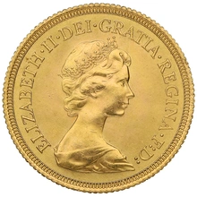 Pièce Souverain Or Elisabeth II Portrait Décimal dans un Coffret Cadeau