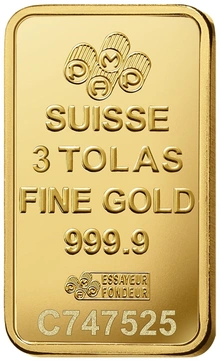 Lingot d'Or 3 Tola PAMP