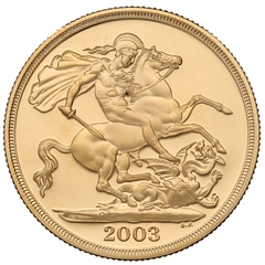 Pièce Double Souverain Or 2003