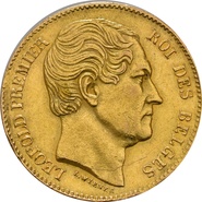 20 Francs Belges - Leopold I Tête nue