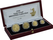 Ecrin de Collection de 4 Britannia Or 1998