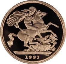 Ecrin de Collection de 3 Souverains Or 1997