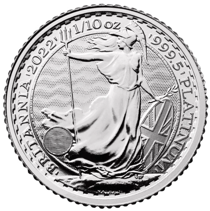 Pièce Britannia Platine 1/10 Once 2022