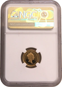 Pièce Britannia Or 1/10 Once 2002 BE Maklouf Mule Mint Erreur NGC PF70