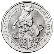 Collection Royal Mint Queen's Beasts de 1 once en platine 2019 - Le Taureau Noir