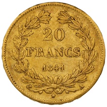 20 Francs Or Louis-Philippe Tête Laurée 1841 A