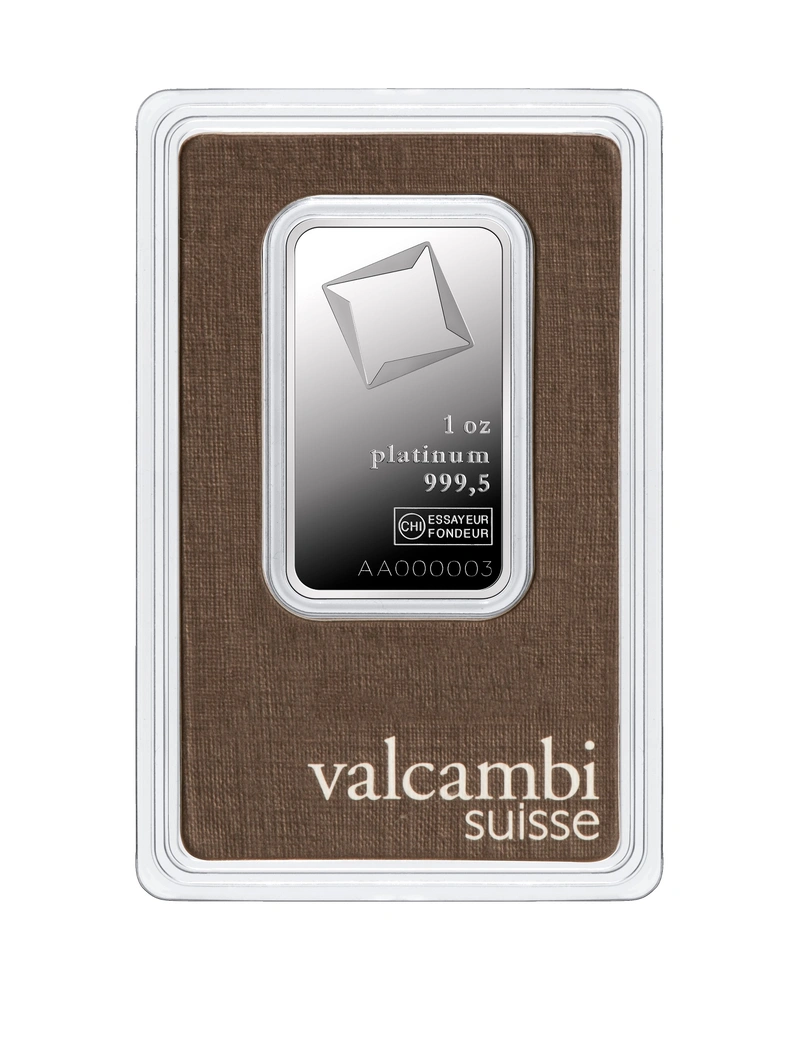 Lingot de Platine 1 Once Valcambi