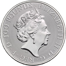 Royal Mint Queen's Beasts de 1 Once en Platine 2019 le Taureau Noir