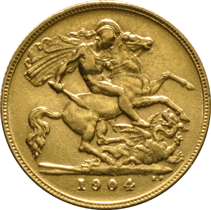 Pièce Demi Souverain Or 1904