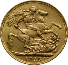 Pièce Souverain Or 1915