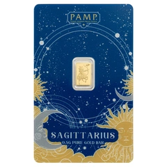 0.5g Lingot d'Or PAMP Zodiac Sagittarius Minted