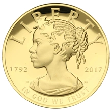 Pièce 100 Dollars Or US 1 Once 2017 Liberty Haut Relief 225ème Anniversaire en Boîte