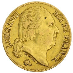 Pièce 20 Francs Or 1819 Louis XVIII A