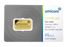 Lingot d'Or 2,5g Umicore