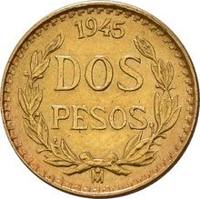 2 Pesos Or Mexicain