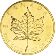Maple Leaf en or de 1 once- 1983