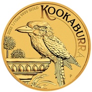 Pièce d'or Kookaburra australien de dixième once 2022