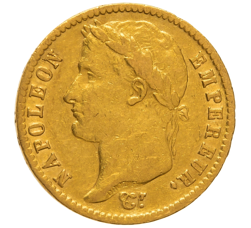 1814 20 French Francs - Napoleon (I) Laureate Head - A