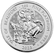Pièce Queen's Beasts Platine 1 Once 2023 l'Éale de Beaufort