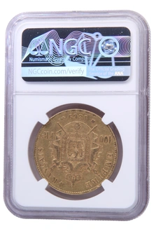 1869 Napoléon III 100 Francs Or BB Strasbourg NGC AU55
