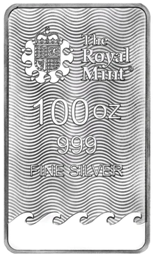 Lingot d'Argent 100 Onces Royal Mint Britannia