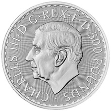Pièce d'argent du roi Charles III Britannia 2023 de 1 kg