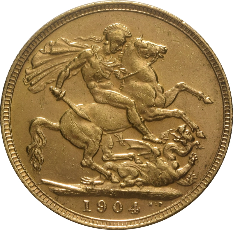 Pièce Souverain Or 1904 (S)