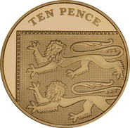 Pièce 10 Pence Or 2015 Royal Shield Quatrième Portrait BE