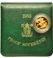 Pièce Souverain Or 1980 BE en Boîte