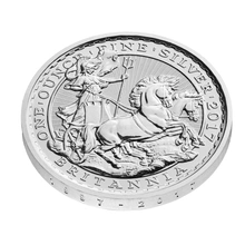 Pièce Britannia Argent 1 Once 2017 20ème Anniversaire Dessin d'Un Char