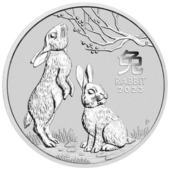 Pièce Perth Mint Lunar Argent 1/2 Once 2023 Année du Lapin