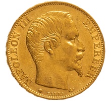 20 Francs Or Napoléon III Tête Nue 1858 BB