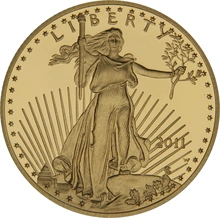 Pièce American Eagle Or 1/2 Once 2011 BE