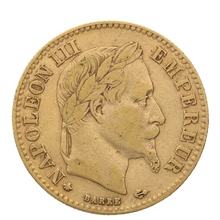 Pièce 10 Francs Or 1862 Napoléon III Tête Laurée A