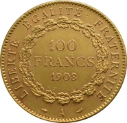 Pièce 100 Francs Or Génie 1878 à 1913