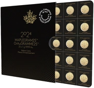 Pièces Maplegram Or 25 x 1g 2024