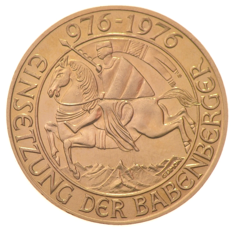 Pièce 1000 Schilling Or 1976 Babenberger