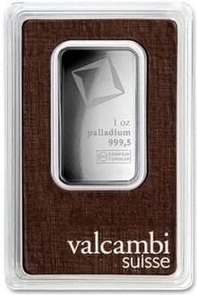 Lingot de palladium de 1 once - Valcambi