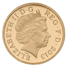Ecrin de Collection Pièce de 1 Livre Or 2013 Collection Florale Pays de Galles