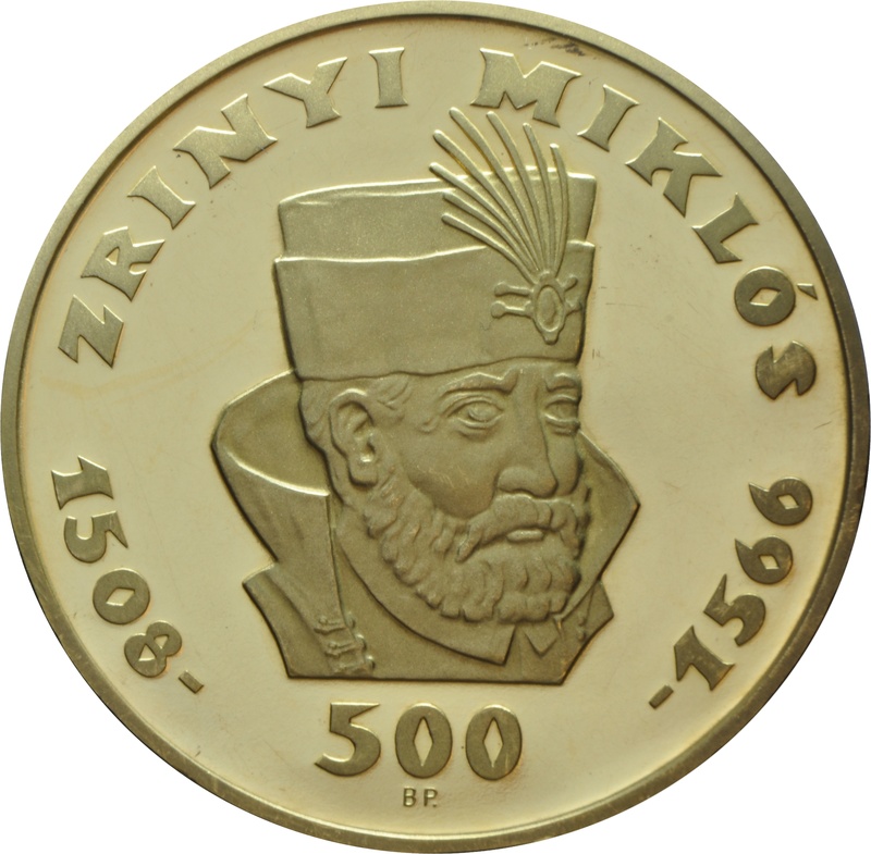 500 Forint Or Zrínyi Miklós 1966